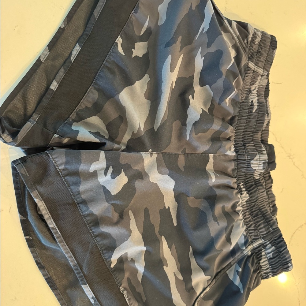 Athleta Black Camo Athletic Shorts